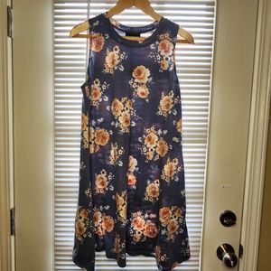 Fortune & Ivy Dress | Floral Print Sleeveless Knit